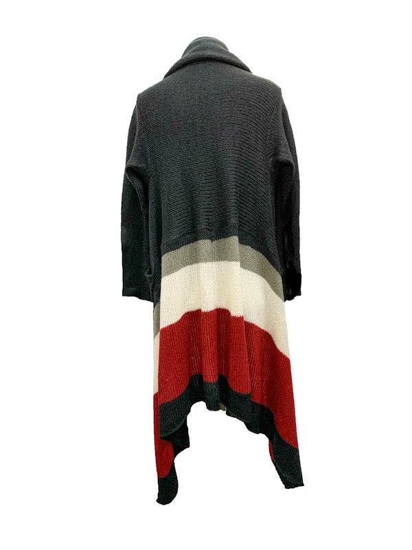 Winter cardigan - colour block -