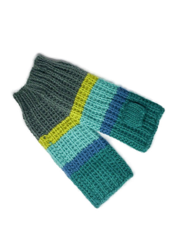 Hand warmers - Ribbed stripy ST81