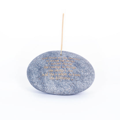 Stone Incense Holder - serenity prayer
