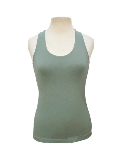 Yoga tank top with criss-cross back detail - various