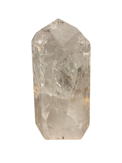 Large crystal - crackled quartz smooth point