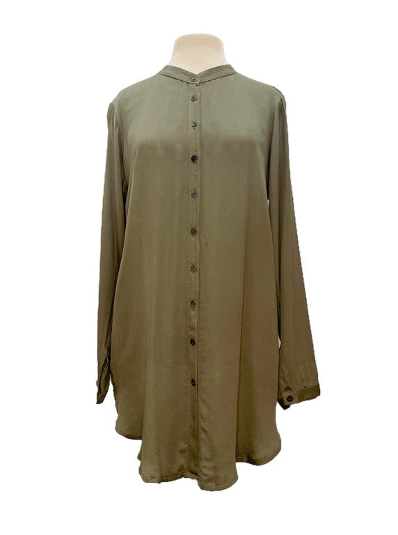 Mandarin collar button through shirt - various prints and plains