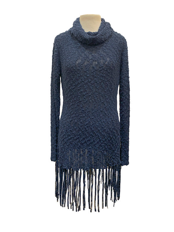 Winter knit - tunic or dress with tassels - 20% SALE