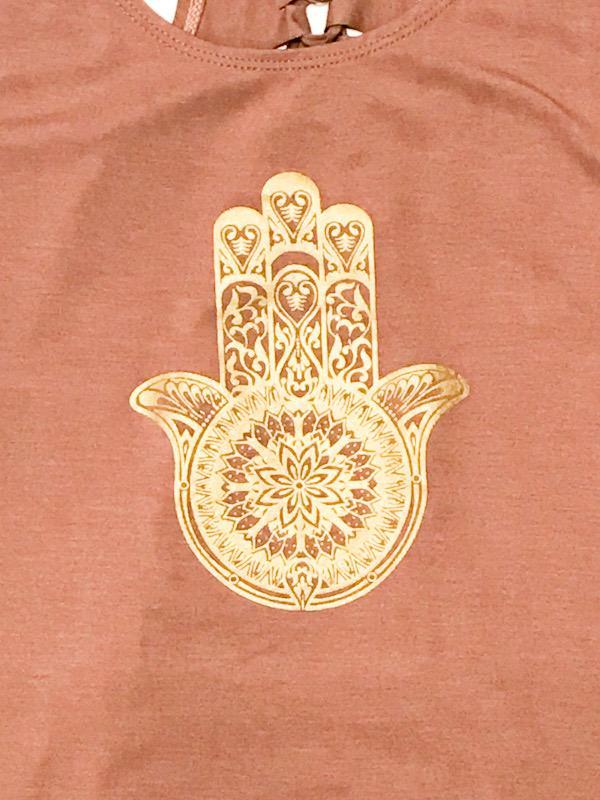 Tank top -  back plaited detail - printed and plain - W27