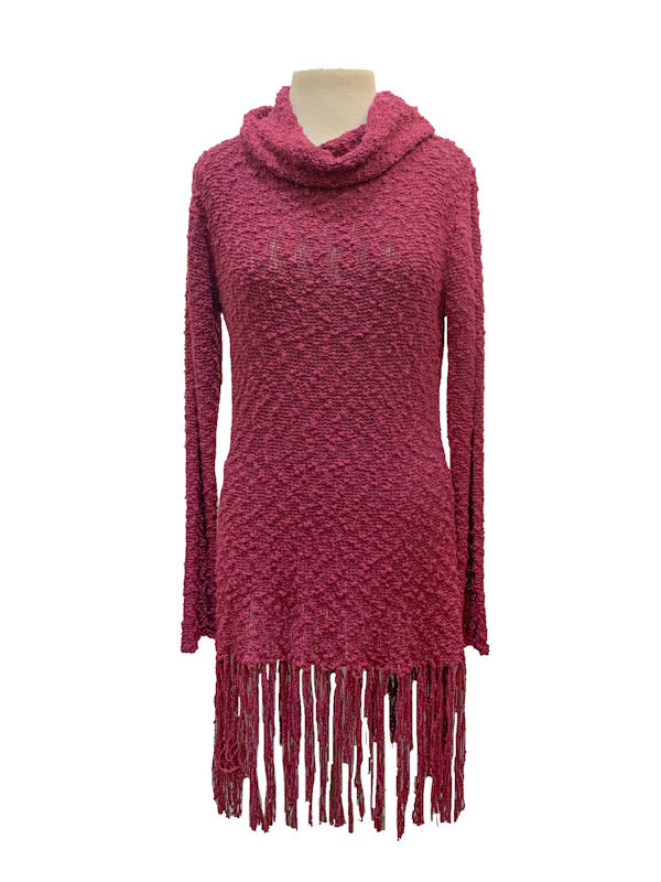 Winter knit - tunic or dress with tassels - 20% SALE