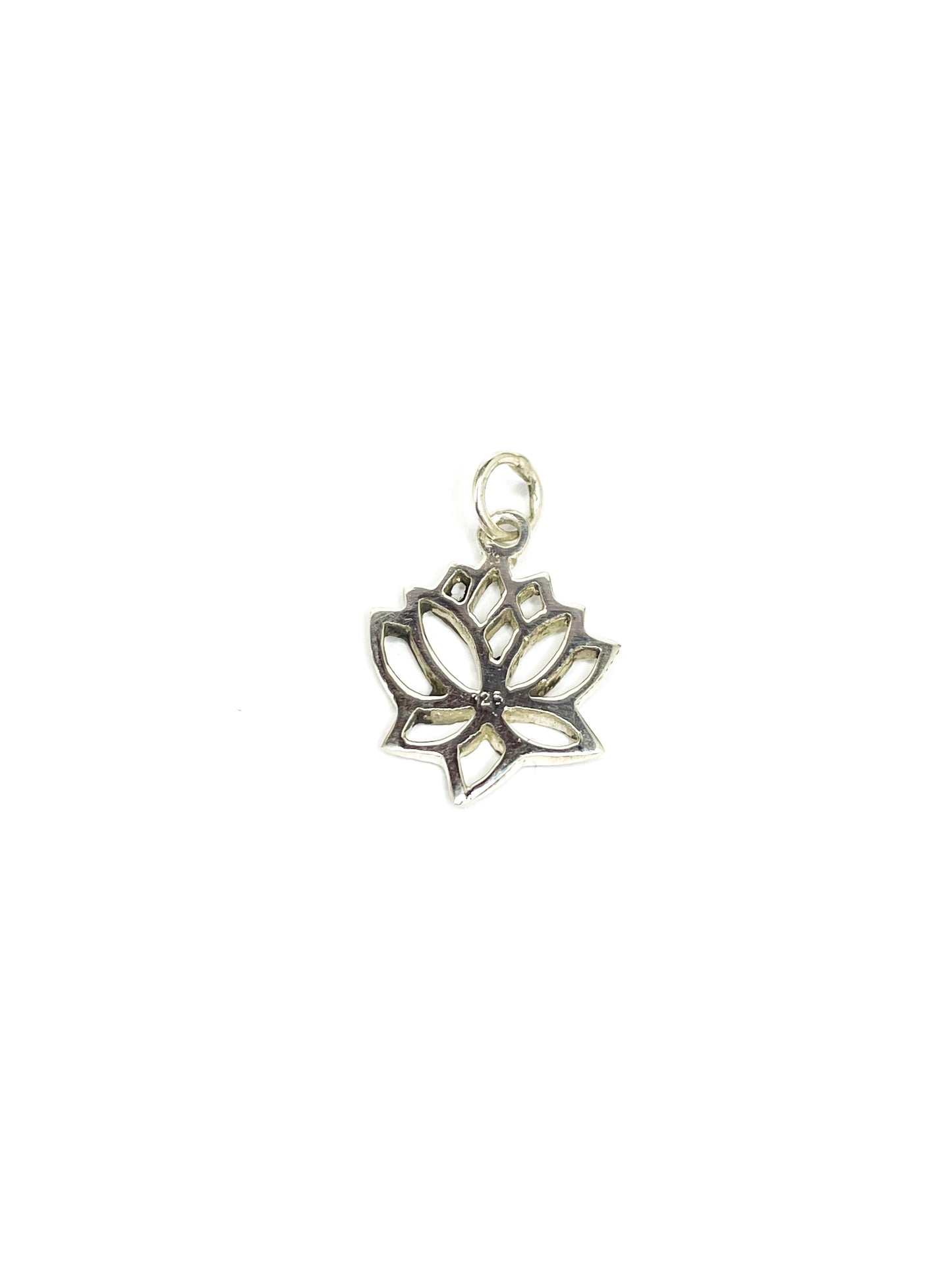 Lotus silver pendant - small