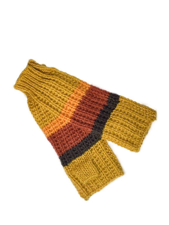 Hand warmers - Ribbed stripy ST81