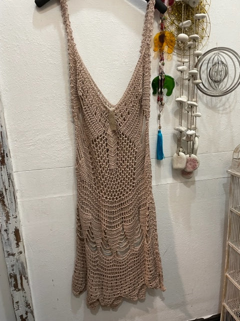Crochet dress with straps