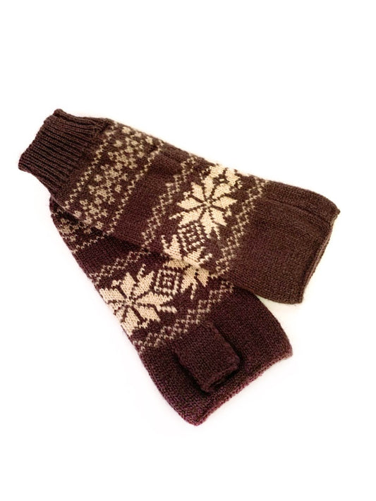 Hand warmers - flower pattern