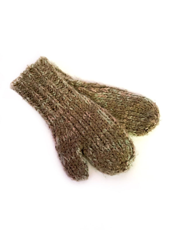 Mittens - grey marled yarn