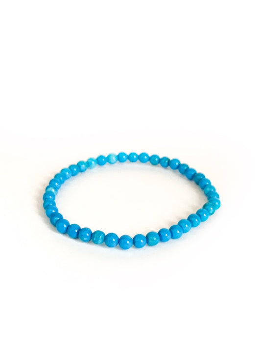 Blue howlite bracelet - 4mm