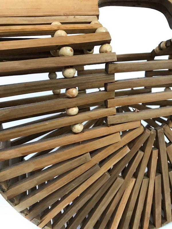 Bamboo basket handbag