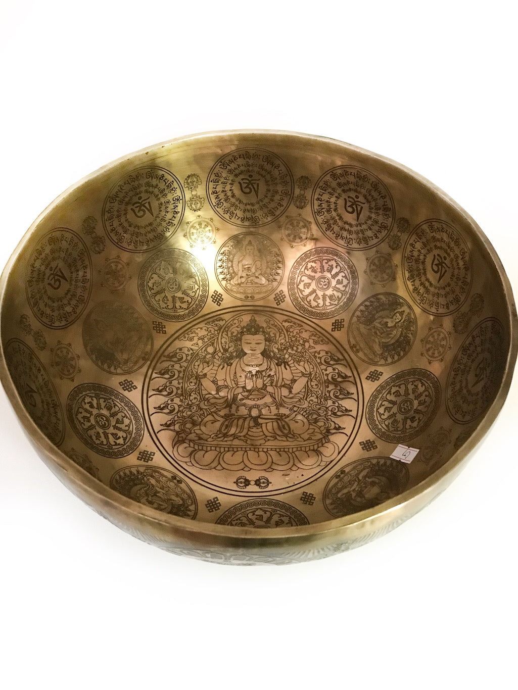 Singing bowl Etched Tibetan hand beaten, 30cm, G note