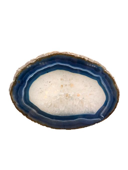 large crystal - agate slice blue